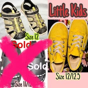 Kids Size 12 Casual Sneakers & Activewear Trail Sandals / Water Shoes